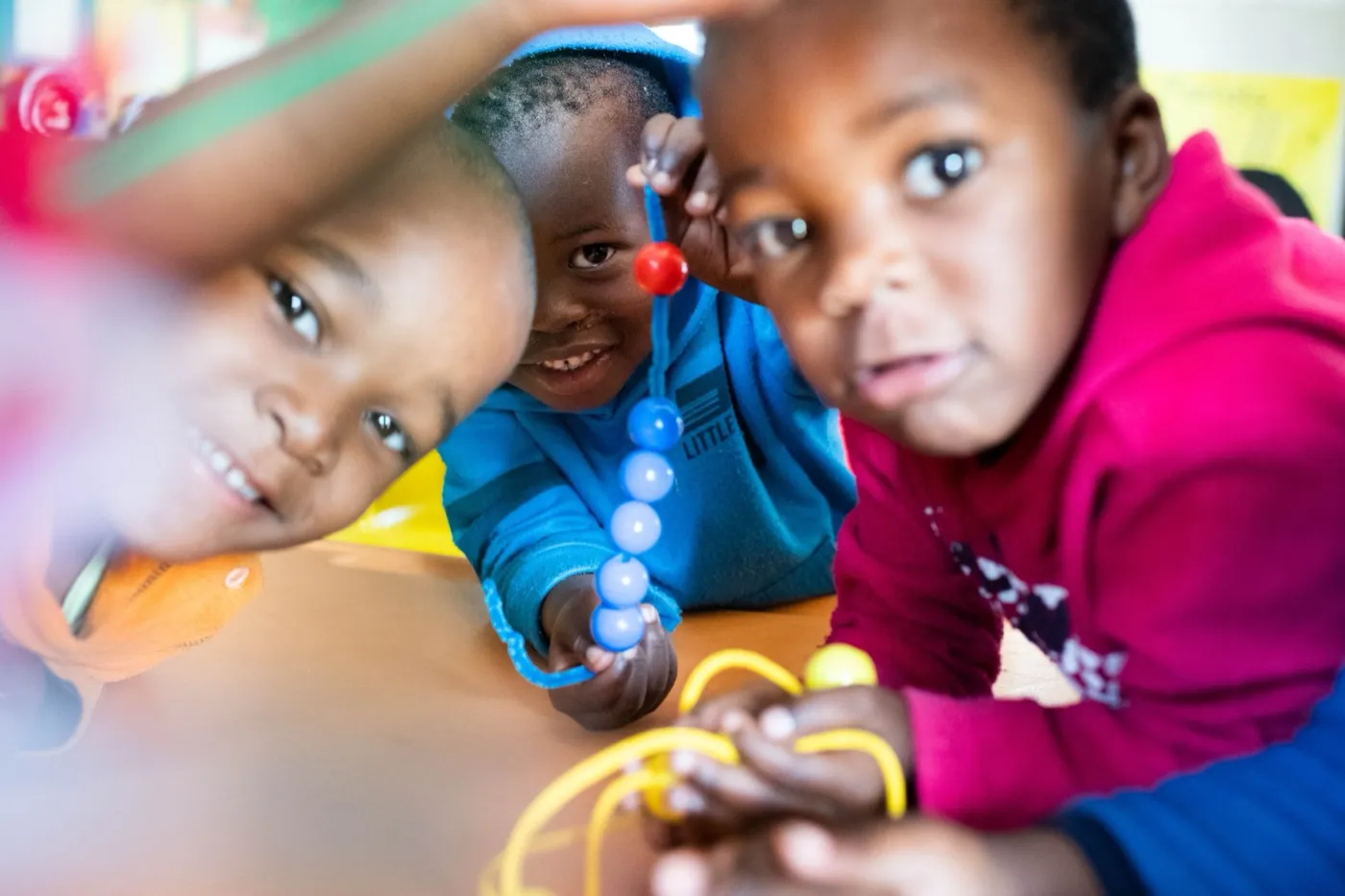 A child working through occupational therapy
